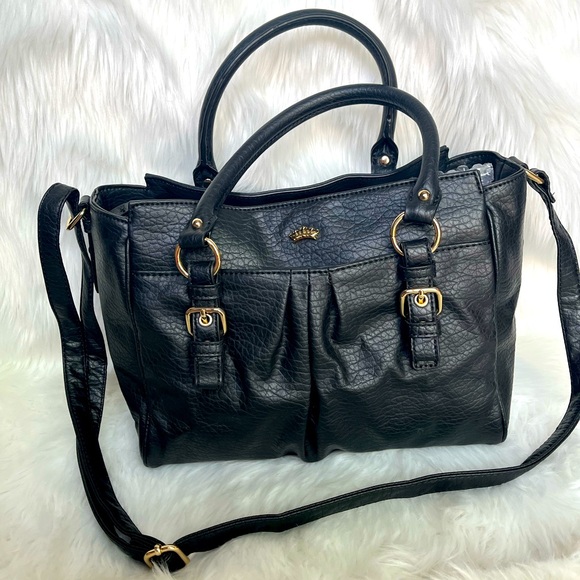 JUICY COUTURE Black adjustable Crossbody/shoulder Bag and bag charm NWOT - Picture 2 of 13